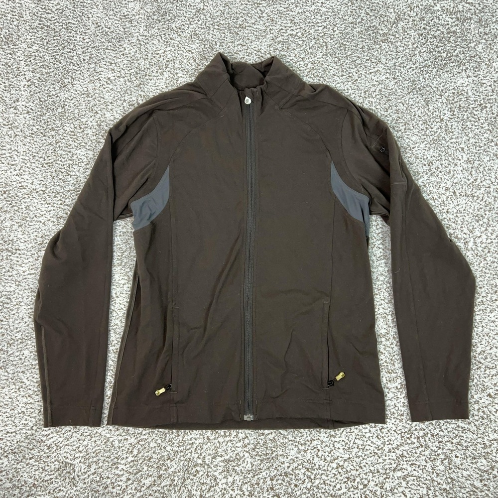 Lululemon Jacket Womens Large Brown Gray Full Zip Track Athletic Running Top